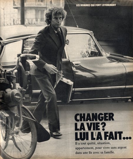 Paris-Match 19 mai 1973, Jacques Massacrier part avec sa famille pour changer de vie
